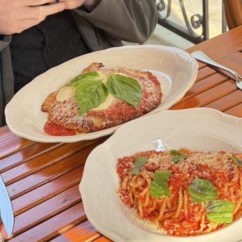 Ciccio Mio - CHICKEN PARMESAN and side of pasta marinara - Italian Near Me - Chicago, Illinois