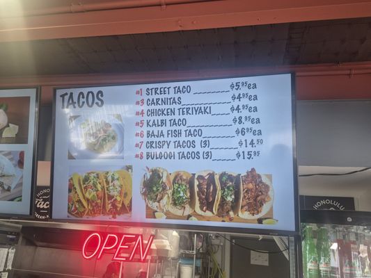 Menu photo 1 Honolulu Tacos Honolulu, HI Menu photo 1 Honolulu Tacos Honolulu, HI