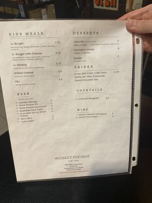 Menu photo 2 Whiskey Foxtrot Burger Shoppe Birmingham, AL Menu photo 2 Whiskey Foxtrot Burger Shoppe Birmingham, AL