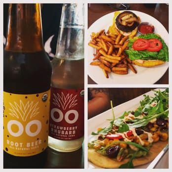 Veganized - Root beer. Strawberry rhubarb soda. Deluxe burger, real crispy fries. Summertime flatbread. - Vegan Near Me - New Brunswick, New Jersey
