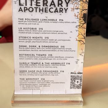 Manuscript - Cocktail Bars Near Me - Tacoma, Washington