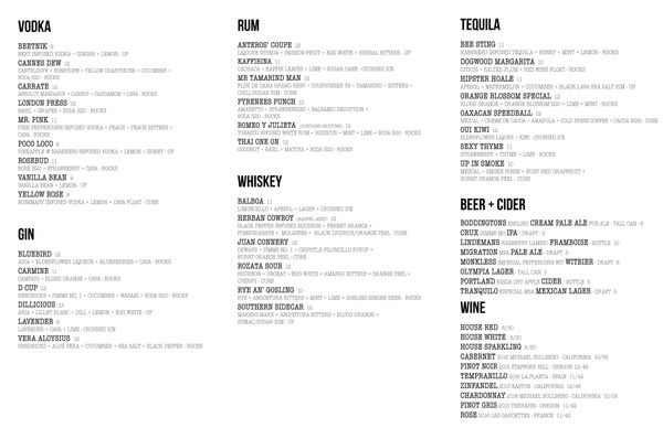 Menu photo 8 Dogwood at The Pine Shed Bend, OR