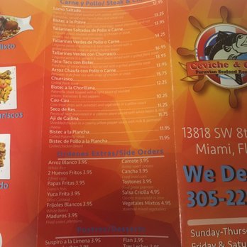 Ceviche & Grill - Page 4 of their menu - Seafood Near Me - Miami, Florida Ceviche & Grill - Page 4 of their menu - Seafood Near Me - Miami, Florida