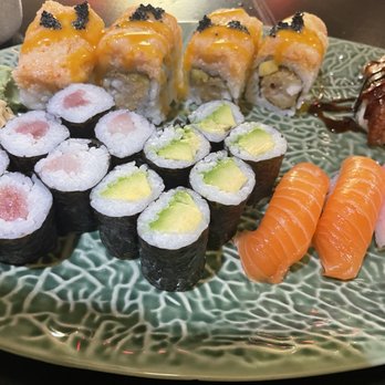 Miyabi Sushi - 37. Angry Lobster Roll, C10. Yellowtail Roll, C2. Avocado Roll, Salmon, Yellowtail, Eel - Sushi Bars Near Me - Richmond, Virginia