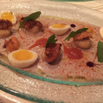 Oyamel - Sea urchin with pumpkin oil, quail egg- on the specials list $18 - Mexican Near Me - Washington, DC, District of Columbia Oyamel - Sea urchin with pumpkin oil, quail egg- on the specials list $18 - Mexican Near Me - Washington, DC, District of Columbia