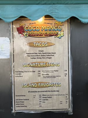 Menu photo 1 Coco Mango Island Grille Lewes, DE