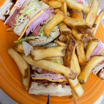Murphy's Lunch - The Big Club Sandwich with side order of fries. - Burgers Near Me - Winston Salem, North Carolina Murphy's Lunch - The Big Club Sandwich with side order of fries. - Burgers Near Me - Winston Salem, North Carolina