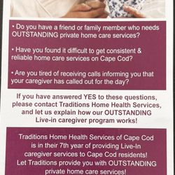 Traditions Home Health Services - About services we offer