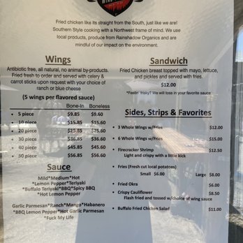 Northwest Wing Shop - Menu - Chicken Wings Near Me - Bend, Oregon