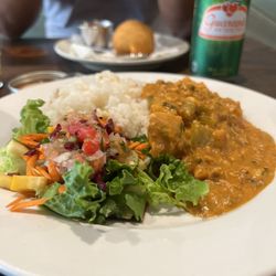 Lili's Brazilian Bistro - Moqueca and a coxinha with a guaraná on the side 10/10 would recommend