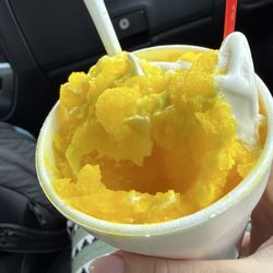 Nola Snow Snoballs - "Stuffed" snoball with ice cream just on top.
