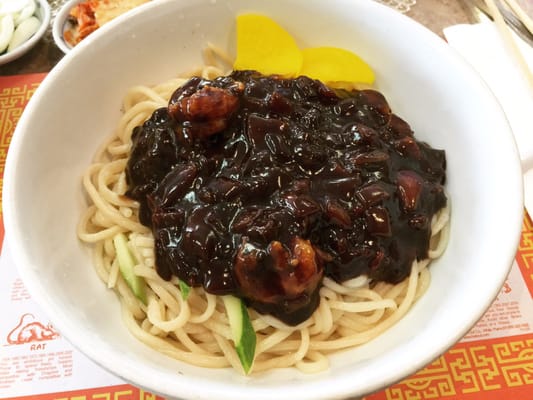 Photo of China Way Restaurant - Santa Clara, CA, US. Beef and prawn Jajjangmyun ($8.50).