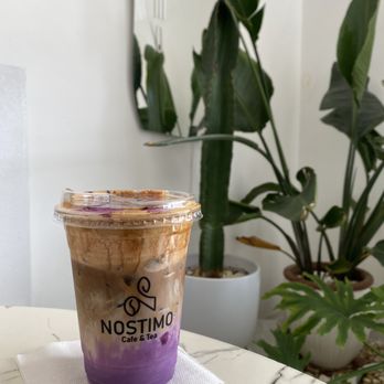 Nostimo Cafe & Tea - ube latte - Coffee & Tea Near Me - Westminster, California