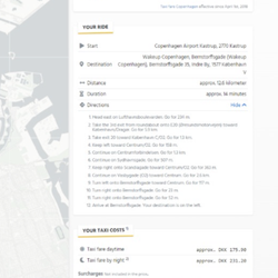 Dantaxi Aarhus 2 - I was charged 326 when it shouldn't have been around 175
