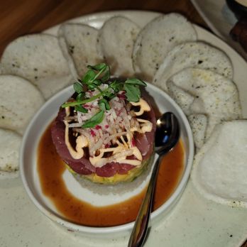 Moxies - Tuna Sushi Stack - Cocktail Bars Near Me - Houston, Texas