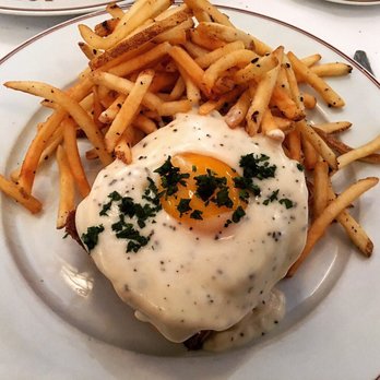 Bouchon - Croque Madame (with truffle). Daily special. To die for. - French Near Me - Yountville, California Bouchon - Croque Madame (with truffle). Daily special. To die for. - French Near Me - Yountville, California