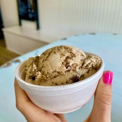 Sandbridge Sugar Shack - Caramel chocolate brownie ice cream in a cup
