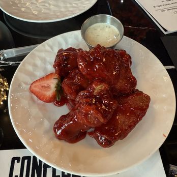 Confessions - Strawberry wings!! Must try!!! - New American Near Me - Houston, Texas