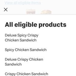 Eligible items under the mobile app daily deals.