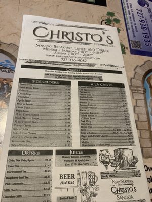 Menu photo 7 Christo's Family Restaurant Trinity, FL Menu photo 7 Christo's Family Restaurant Trinity, FL