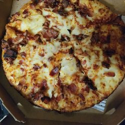 Domino's Pizza - BBQ chicken pizza with no chicken or bbq sauce.