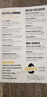 Menu photo 7 Crack'd Kitchen & Coffee Andover, MA