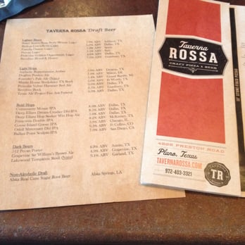 Taverna Rossa - Craft beers all brewed in Texas - Pizza Near Me - Plano, Texas Taverna Rossa - Craft beers all brewed in Texas - Pizza Near Me - Plano, Texas