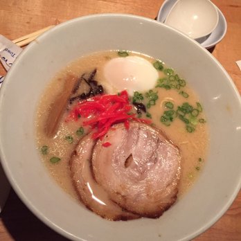 IPPUDO Westside - Shiromaru Hakata Classic with poached egg - Ramen Near Me - New York, New York