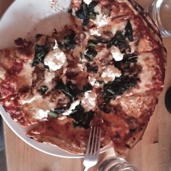 Garden Grille - Rabe, sausage pizza - Vegan Near Me - Pawtucket, Rhode Island