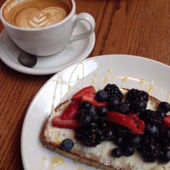 Maplewood Kitchen and Bar - Ricotta toast, heaped with berries and a drizzle of honey.  Yum! - Breakfast & Brunch Near Me - Cincinnati, Ohio