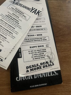 Menu photo 1 The Screaming Yak Spokane, WA Menu photo 1 The Screaming Yak Spokane, WA