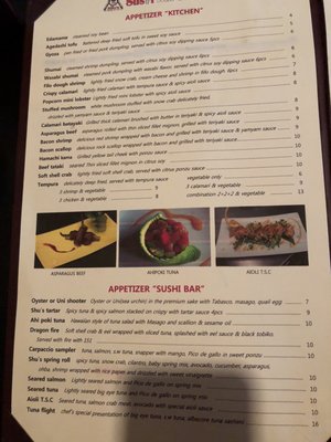 Menu photo 2 Shu's Sushi Bar & Grill Oswego, IL Menu photo 2 Shu's Sushi Bar & Grill Oswego, IL
