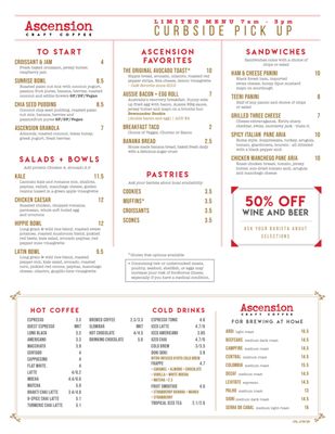 Menu photo 8 Ascension Coffee - Frisco Frisco, TX