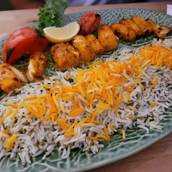 Villagio Cafe - a plate of rice, chicken, and vegetables - Persian/Iranian Near Me - Baltimore, Maryland Villagio Cafe - a plate of rice, chicken, and vegetables - Persian/Iranian Near Me - Baltimore, Maryland