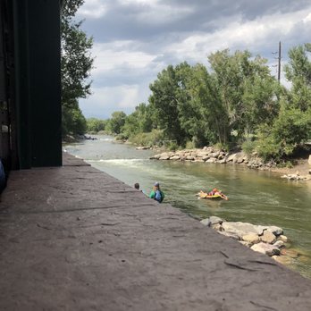Boathouse Cantina - View from our table - Burgers Near Me - Salida, Colorado Boathouse Cantina - View from our table - Burgers Near Me - Salida, Colorado