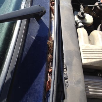 Orange Auto Upholstery - My BMW collecting dead leaves for the Summer at Orange Auto Upholstery. (It also collected a very dead battery.) - Auto Upholstery Near Me - Orange, California