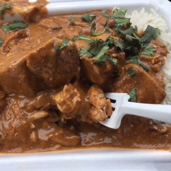 The Fresh Onion Cafe & Catering - Butter chicken served with rice and nan bread! Very delicious
