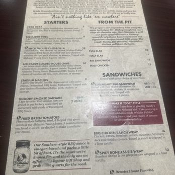 Dreamland BBQ - Menu - Barbeque Near Me - Hoover, Alabama