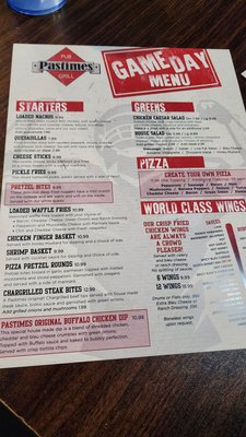 Menu photo 3 Pastimes Pub & Grill Columbus, OH