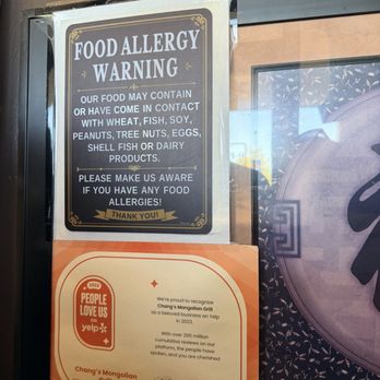 Chang's Mongolian Grill - A few of the signs inside when you first walk through the door. - Mongolian Near Me - Folsom, California Chang's Mongolian Grill - A few of the signs inside when you first walk through the door. - Mongolian Near Me - Folsom, California