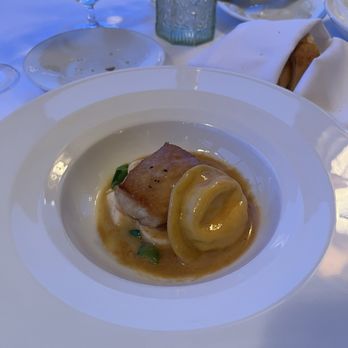 Ocean Restaurant - Local swordfish with lobstah ravioli - French Near Me - Kennebunkport, Maine