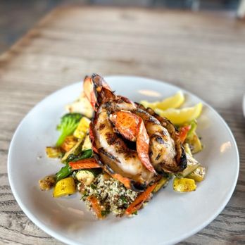 Hook & Anchor - Hook Plate with lobster on a bed of quinoa and roasted vegetables - Seafood Near Me - Costa Mesa, California Hook & Anchor - Hook Plate with lobster on a bed of quinoa and roasted vegetables - Seafood Near Me - Costa Mesa, California