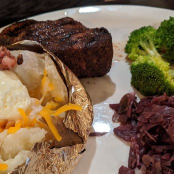 Cody Steak House - 10 oz filet with loaded baked potato - Steakhouses Near Me - Cody, Wyoming Cody Steak House - 10 oz filet with loaded baked potato - Steakhouses Near Me - Cody, Wyoming