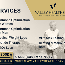 Valley Healthspan - Best Hormone Therapy Services in Phoenix, Biltmore, Arcadia Scottsdale, Tempe, Mesa, Chandler, Gilbert, Cave Creek, Carefree,...