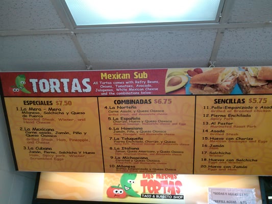 Menu photo 3 Las Meras Tortas Taylors, SC