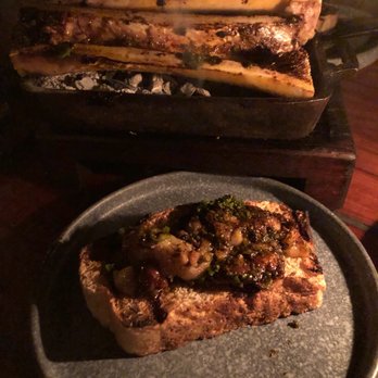ARCA - Roasted bone marrow, scooped onto bread - overly tangy, disappointing - Cocktail Bars Near Me - Tulum, ROO
