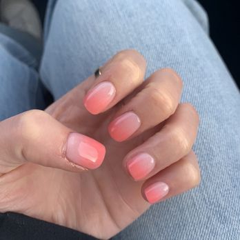 Lvy Nails - pink and white ombre dip mani - Nail Salons Near Me - Chanhassen, Minnesota