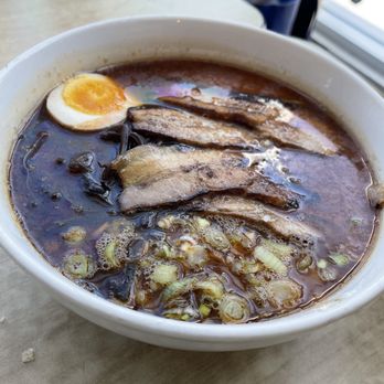 Kashiwa Ramen - Spicy Black Garlic Miso Ramen (TikTok: @justandyvu) - Ramen Near Me - Costa Mesa, California