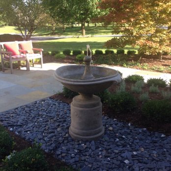 The Barn Landscape Design Build - Water fountain with Bluestone Chips - Landscaping Near Me - Barrington, Illinois