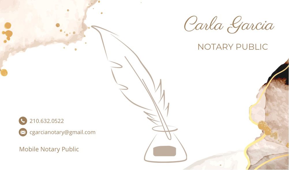 CARLA GARCIA NOTARY PUBLIC Updated June 2024 San Antonio, Texas